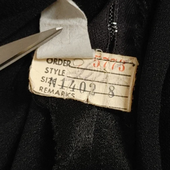 VTG Something! Oscar De la Renta Black Satin Maxi Skirt XXS-XS